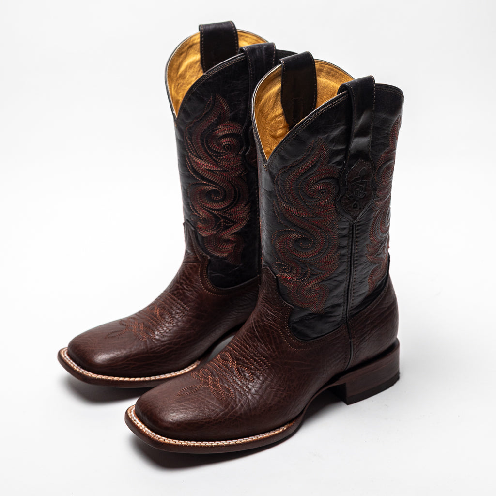 BOTA GOLDRUSH BRAMA CAFÉ EXPRESSO SUELA DE CUERO Collage