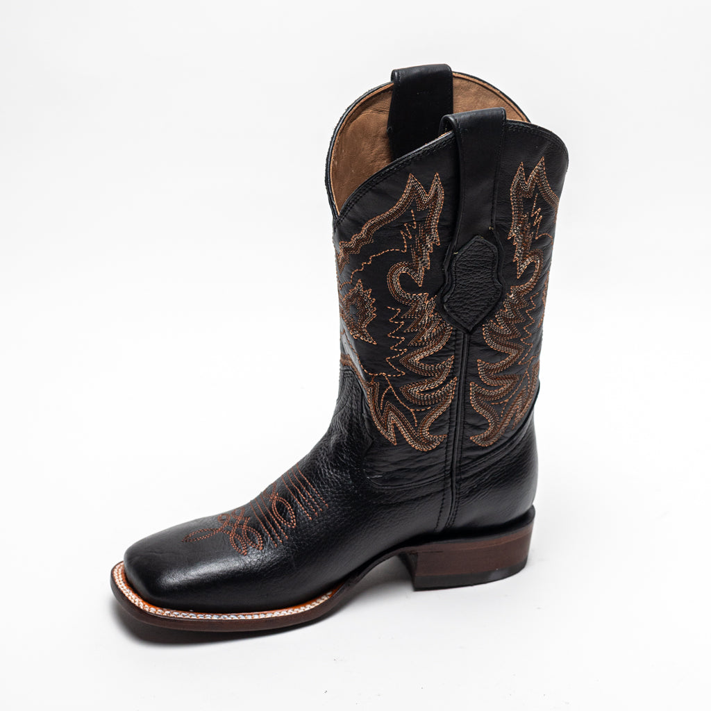 BOTA GOLDRUSH BRAMA NEGRO SUELA DE CUERO
