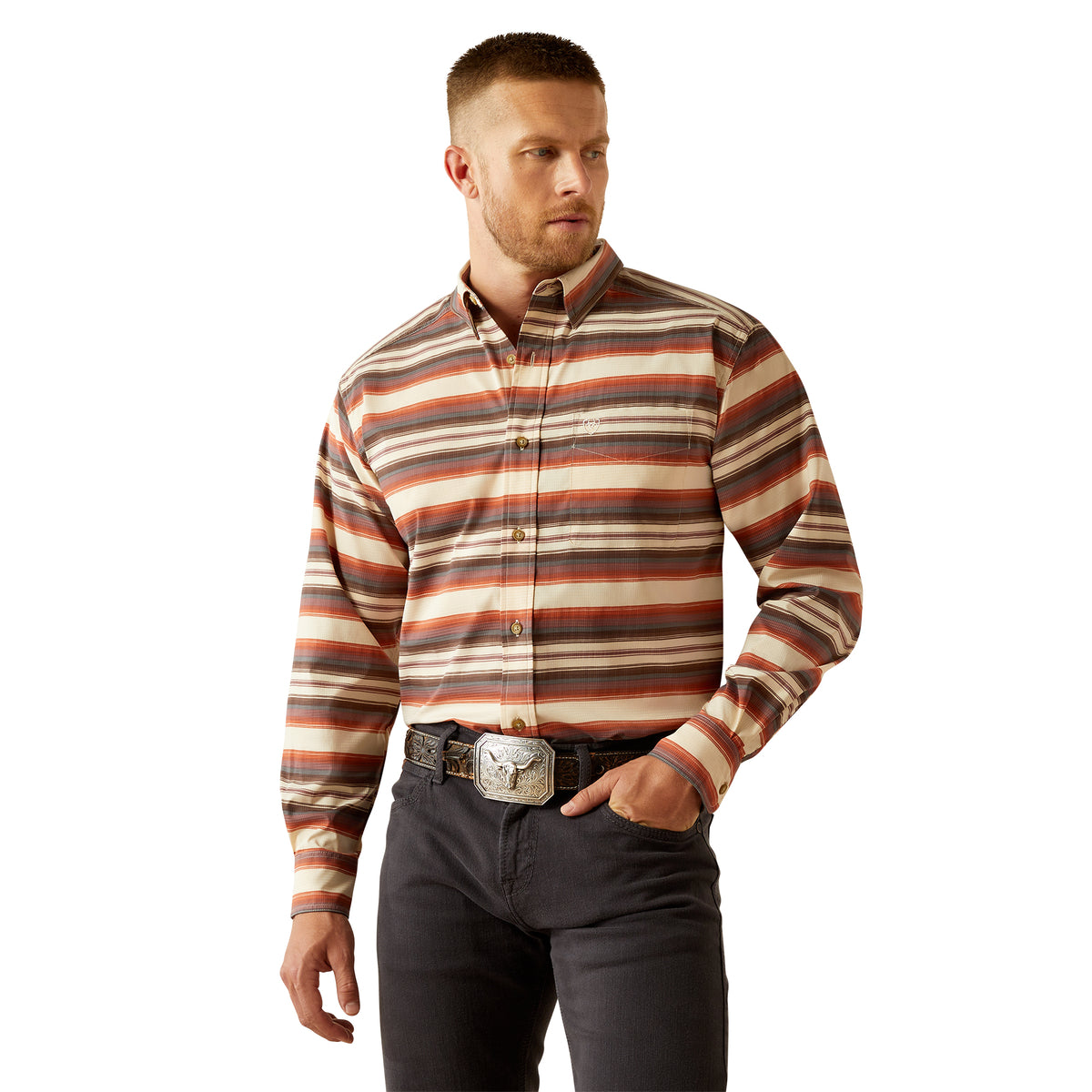 CAMISA ARIAT 360 AIRFLOW LS SHRT SANDSHELL