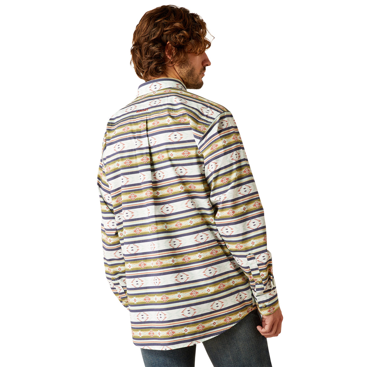 CAMISA ARIAT CALDER LS SHRT NAVY