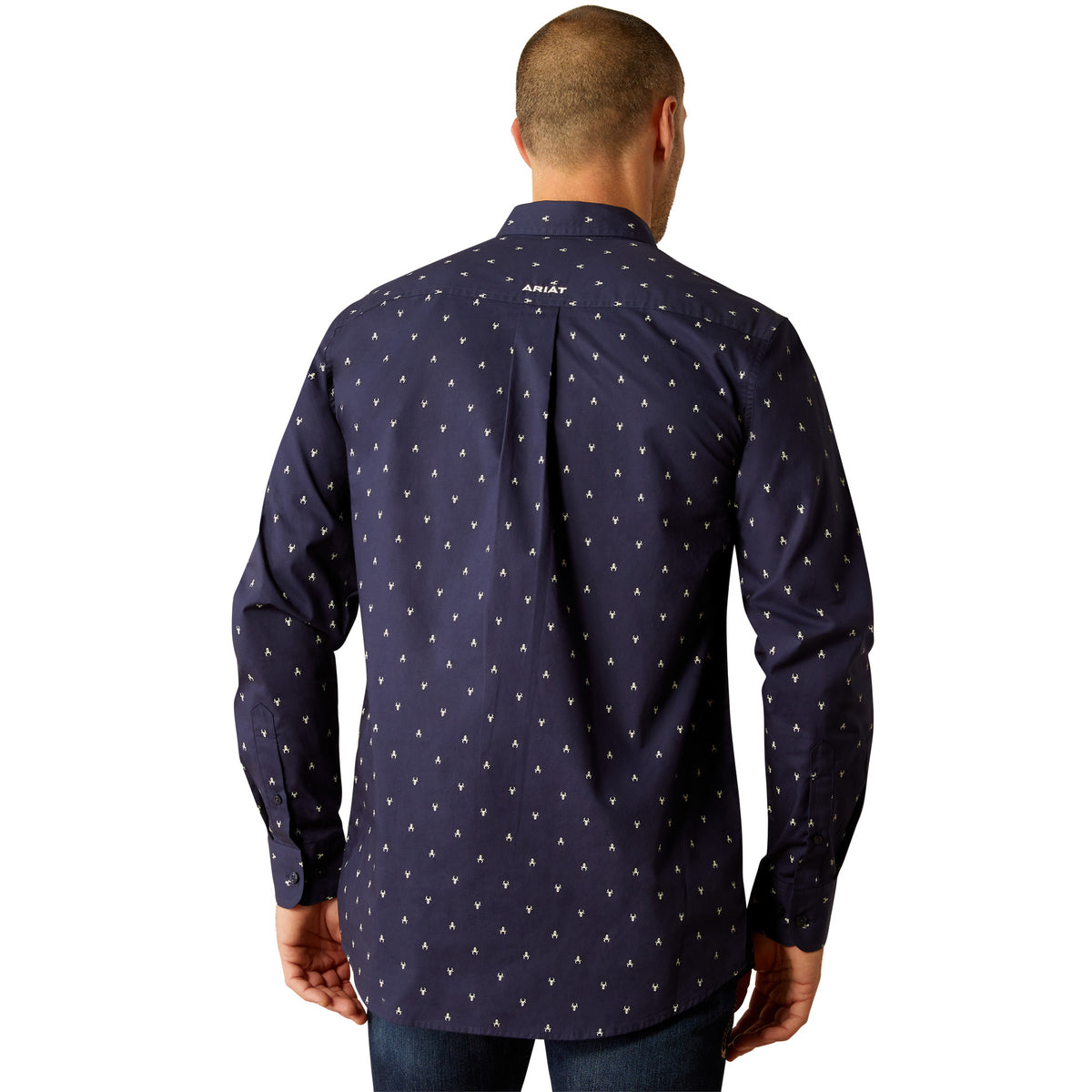 CAMISA ARIAT CORDELL FTD LS SHRT NAVY