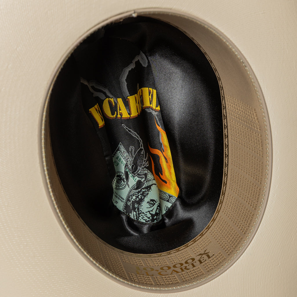 SOMBRERO EL CARTEL 10,000X HORMA SINALOA FALDA 9CM